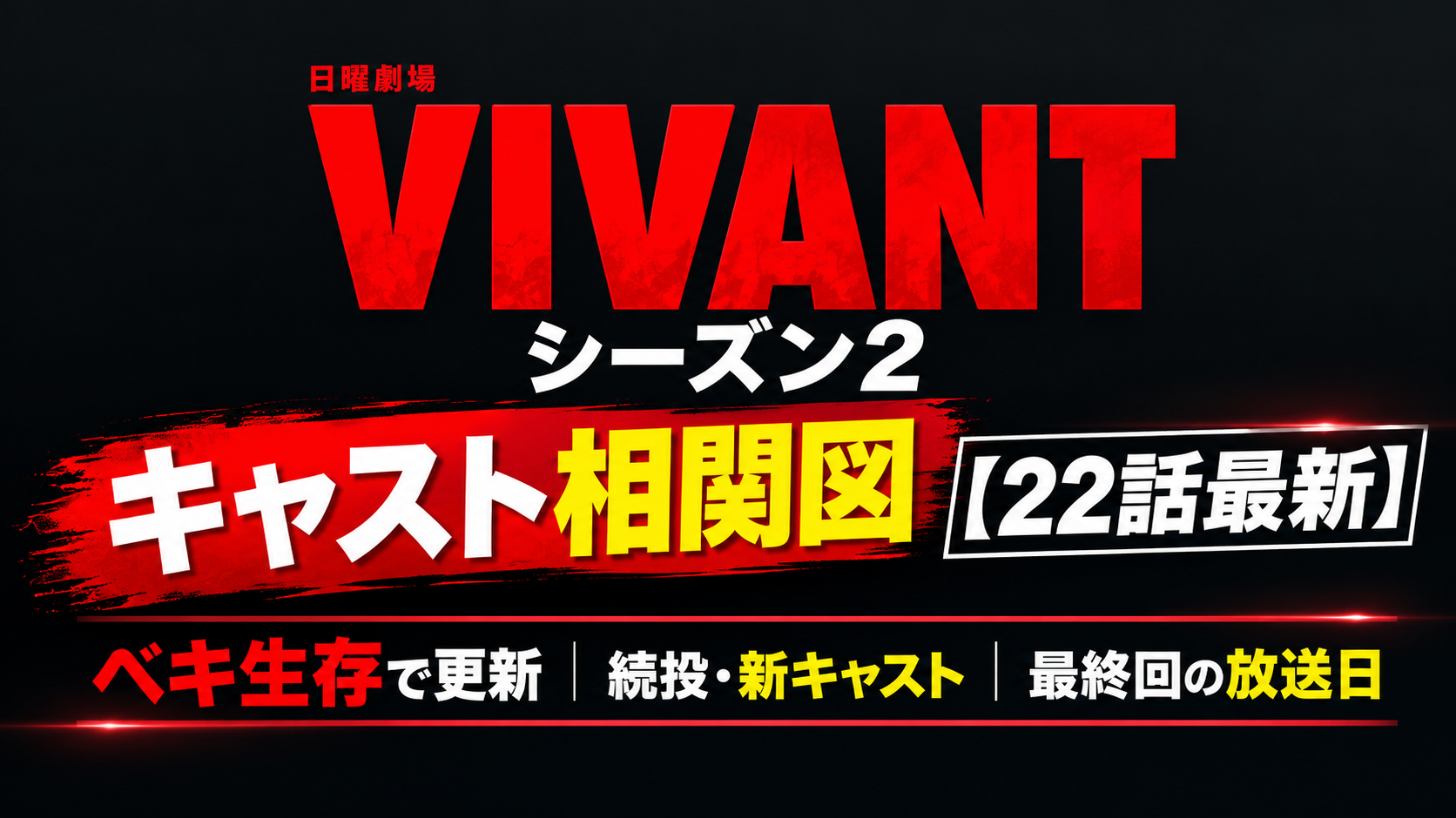 VIVANT シーズン2 キャスト相関図