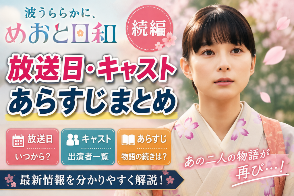 波うららかに、めおと日和キャスト・あらすじまとめ