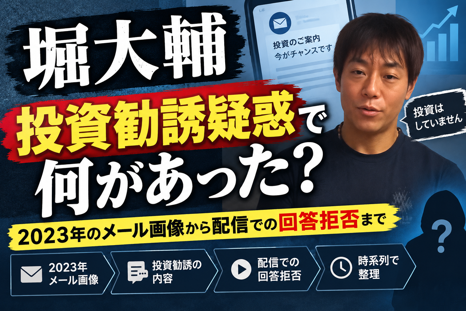 堀大輔投資疑惑