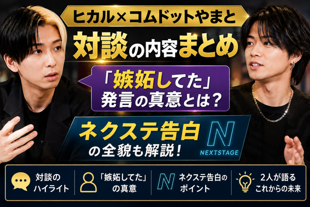 ヒカルとコムドットやまと
