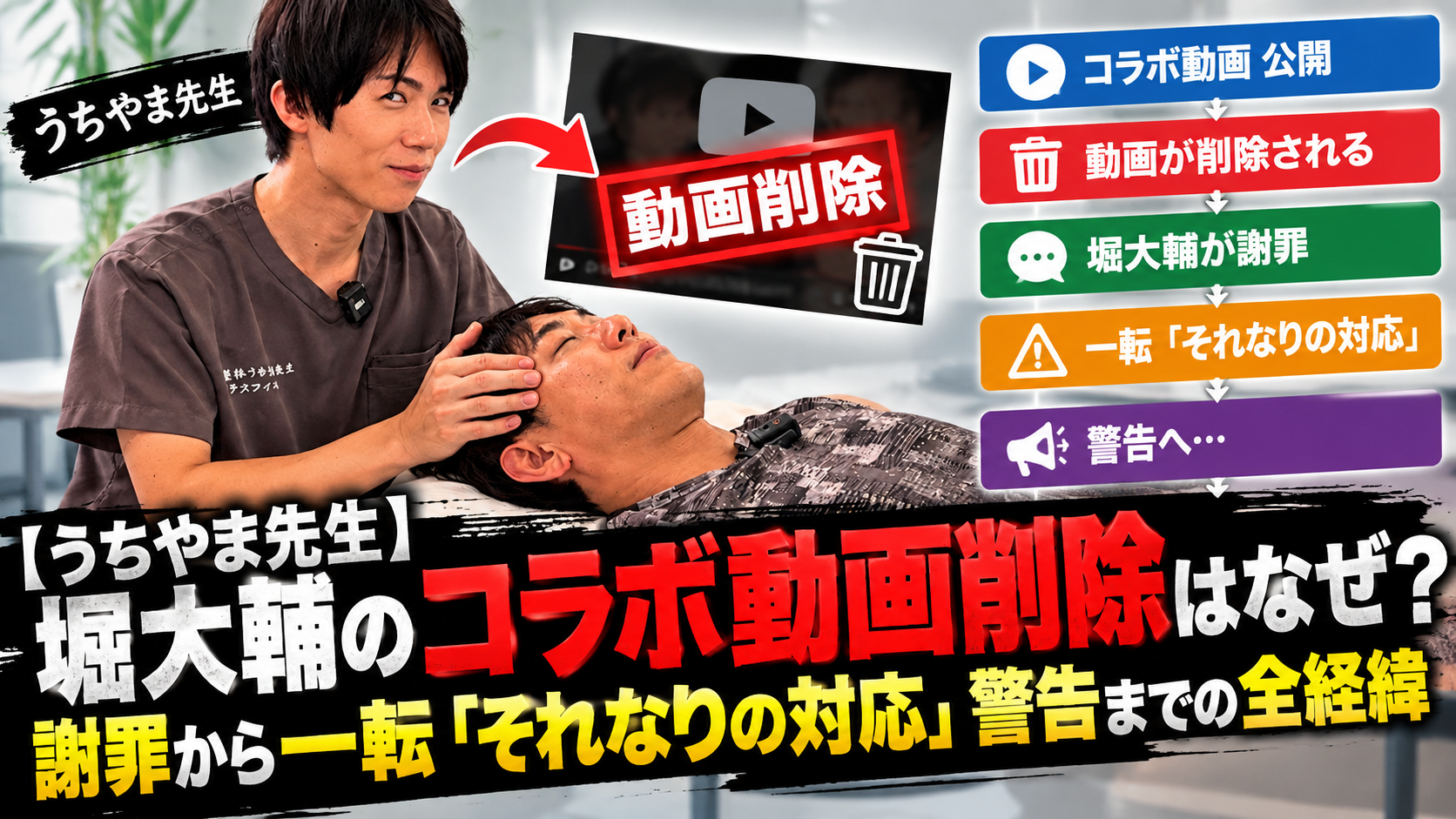うちやま先生と堀大輔経緯