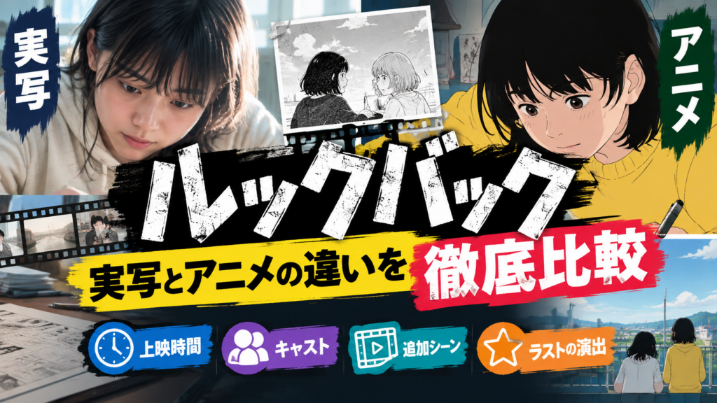 【ルックバック】実写とアニメの違い