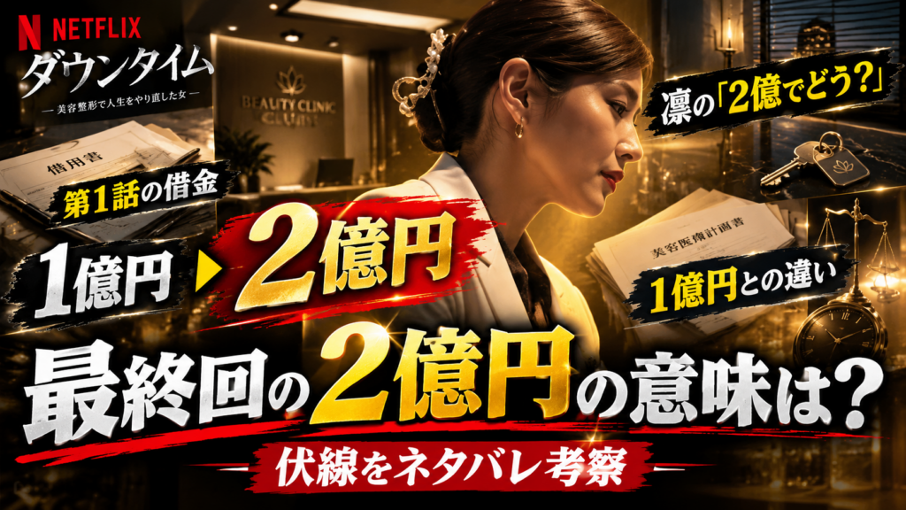 【ダウンタイム】最終回の2億円の意味について